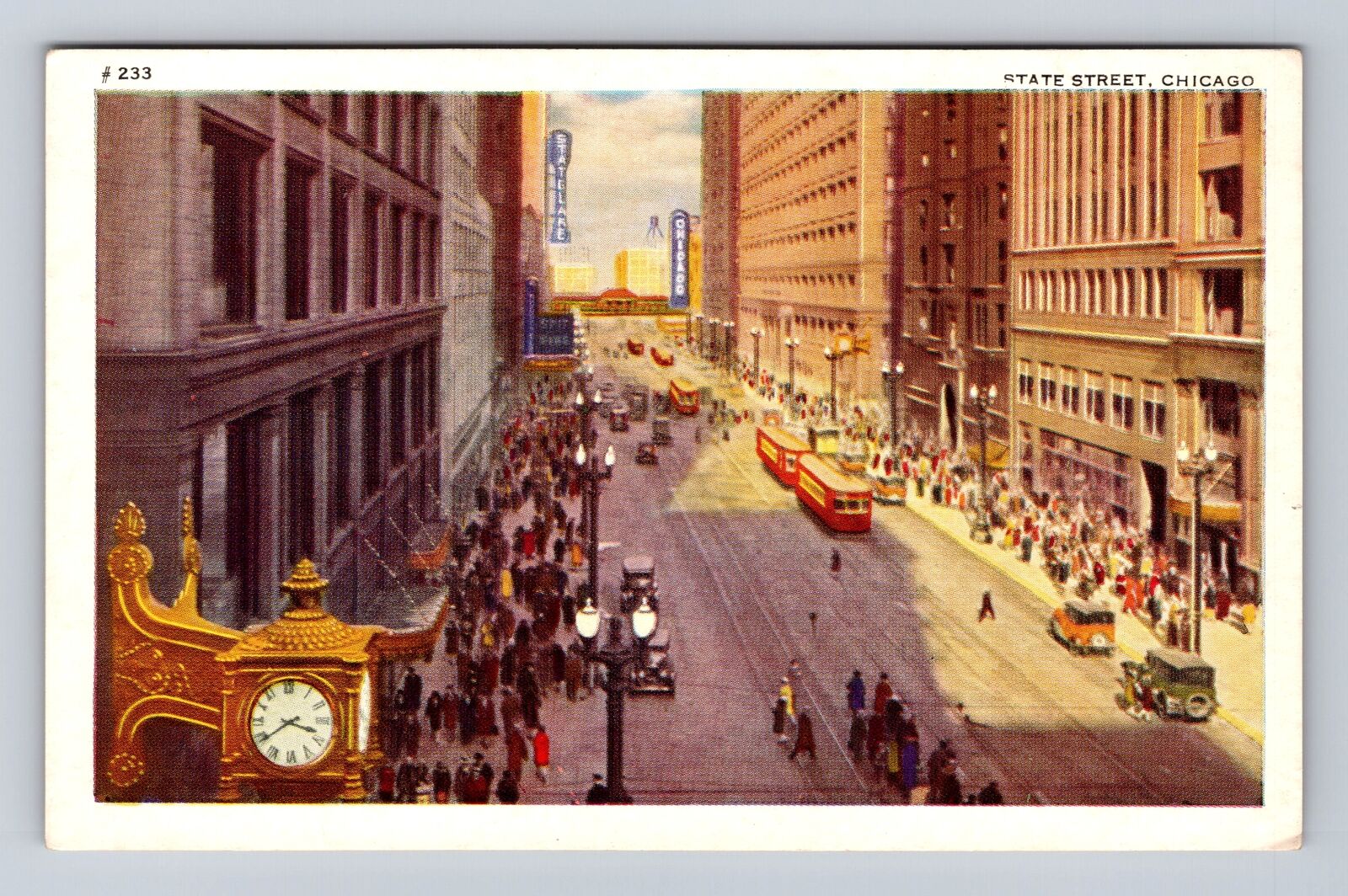 Chicago IL-Illinois, State Street, Advertisement, Antique, Vintage Postcard