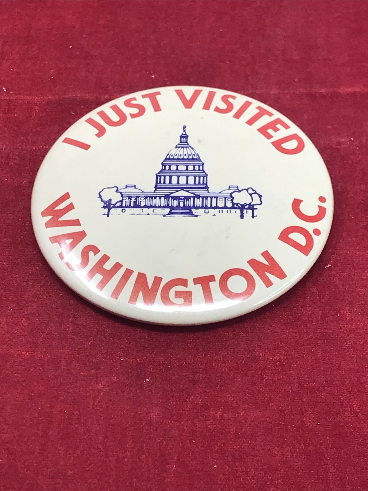 Vintage 1970\'s-80\'s I Just Visited Washington DC 2 3/16\