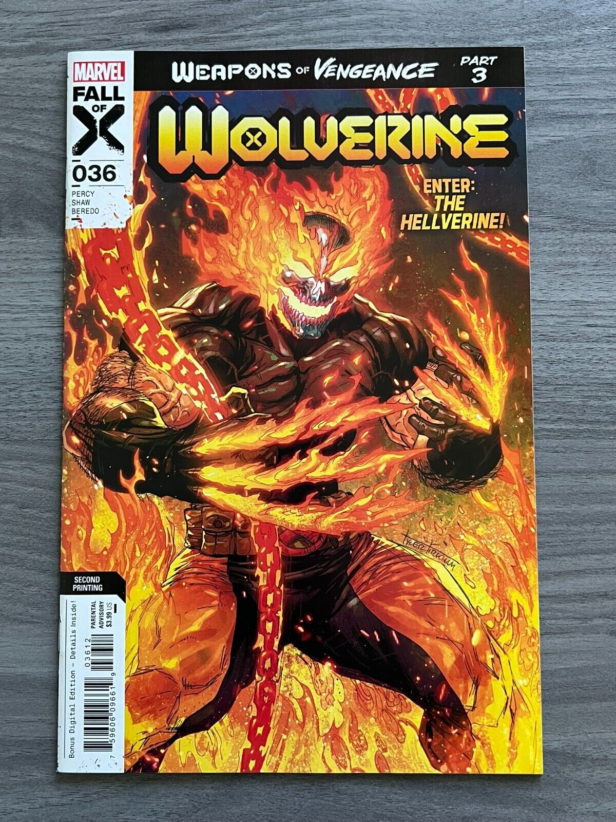 Wolverine #36 2nd Print 1st App Hellverine  Marvel Comics 2023 NM+ Percy Shaw