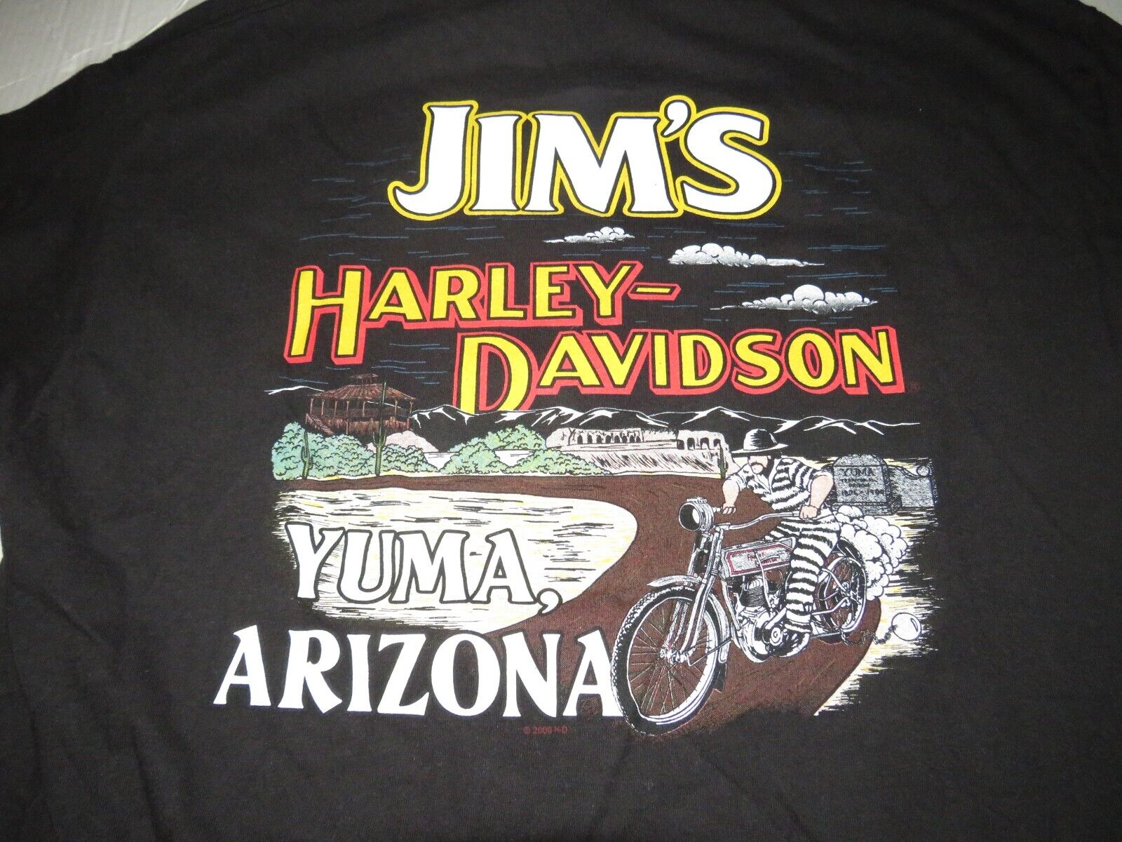 Vintage Jim's Harley Davidson Motorcycles Yuma Arizona T Shirt Sz XL Biker Rider
