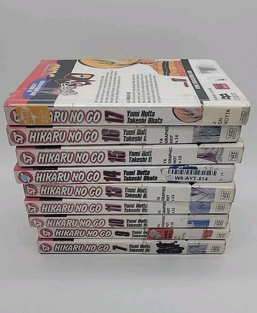 Lot of 9 Hikaru No Go Manga Lot 7,9,10,11,13,14,15,16,17 English Ex Library