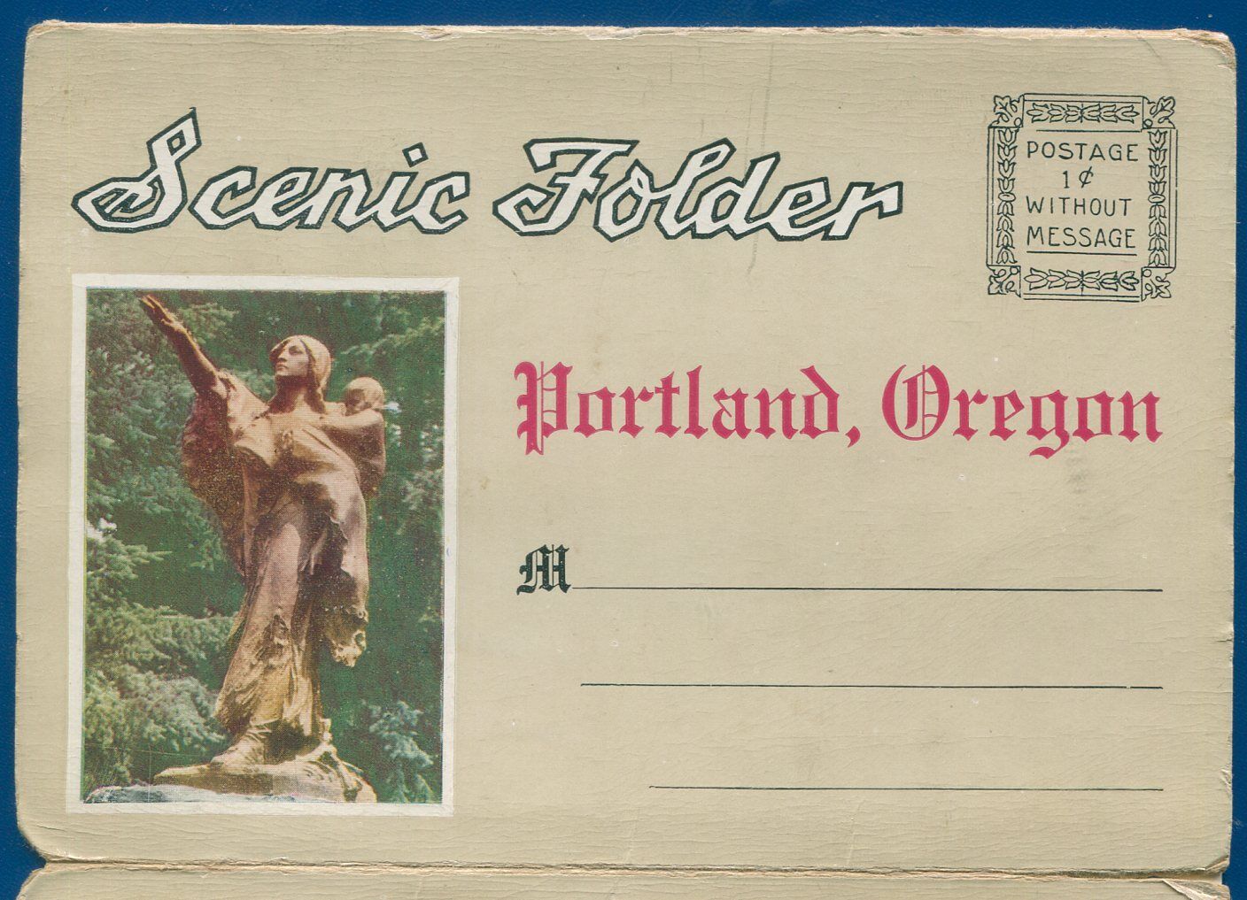 Portland Oregon or  souvenir postcard folder foldout