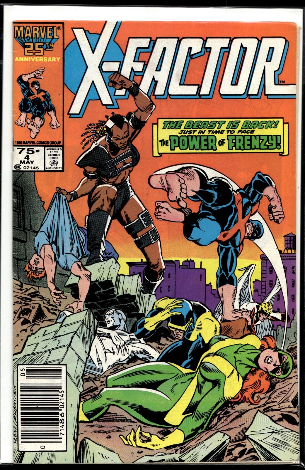 1986 X-Factor #4 Newsstand Marvel Comic