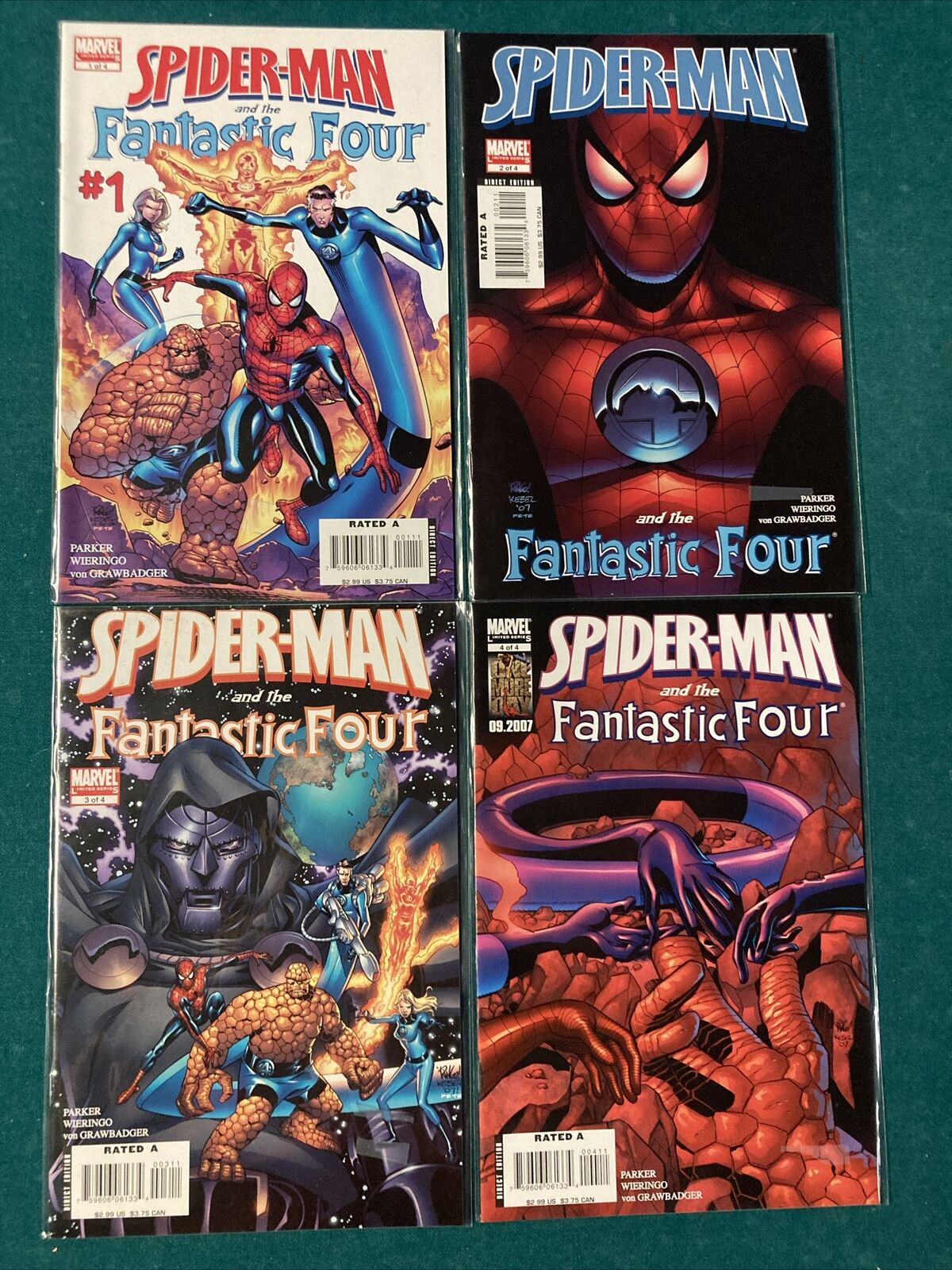 Spider-Man And The Fantastic Four #1-4 (2007) Wonderful Condition Never Read