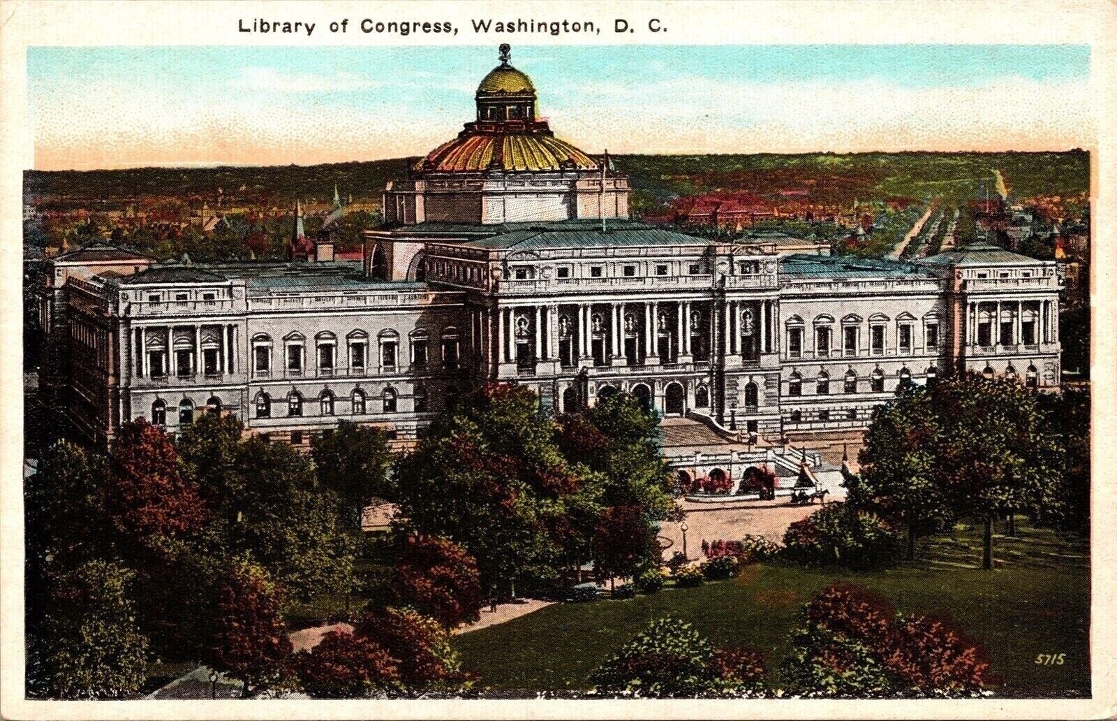 Library Congress Washington DC WB Postcard UNP VTG Reynolds Unused Vintage