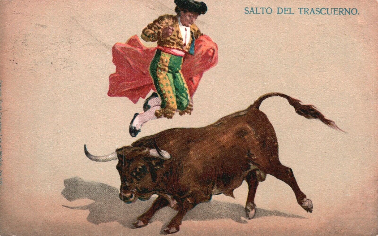 Vintage Postcard 1907 Salto Del Trascuerno Bull Fighter