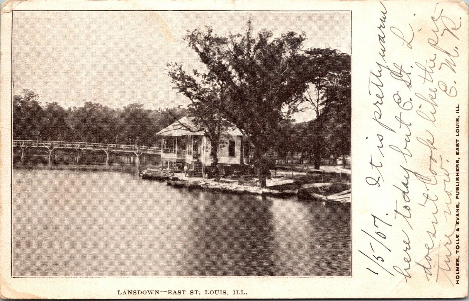 East St. Louis, IL Illinois 1907 Postcard, Lansdown Park