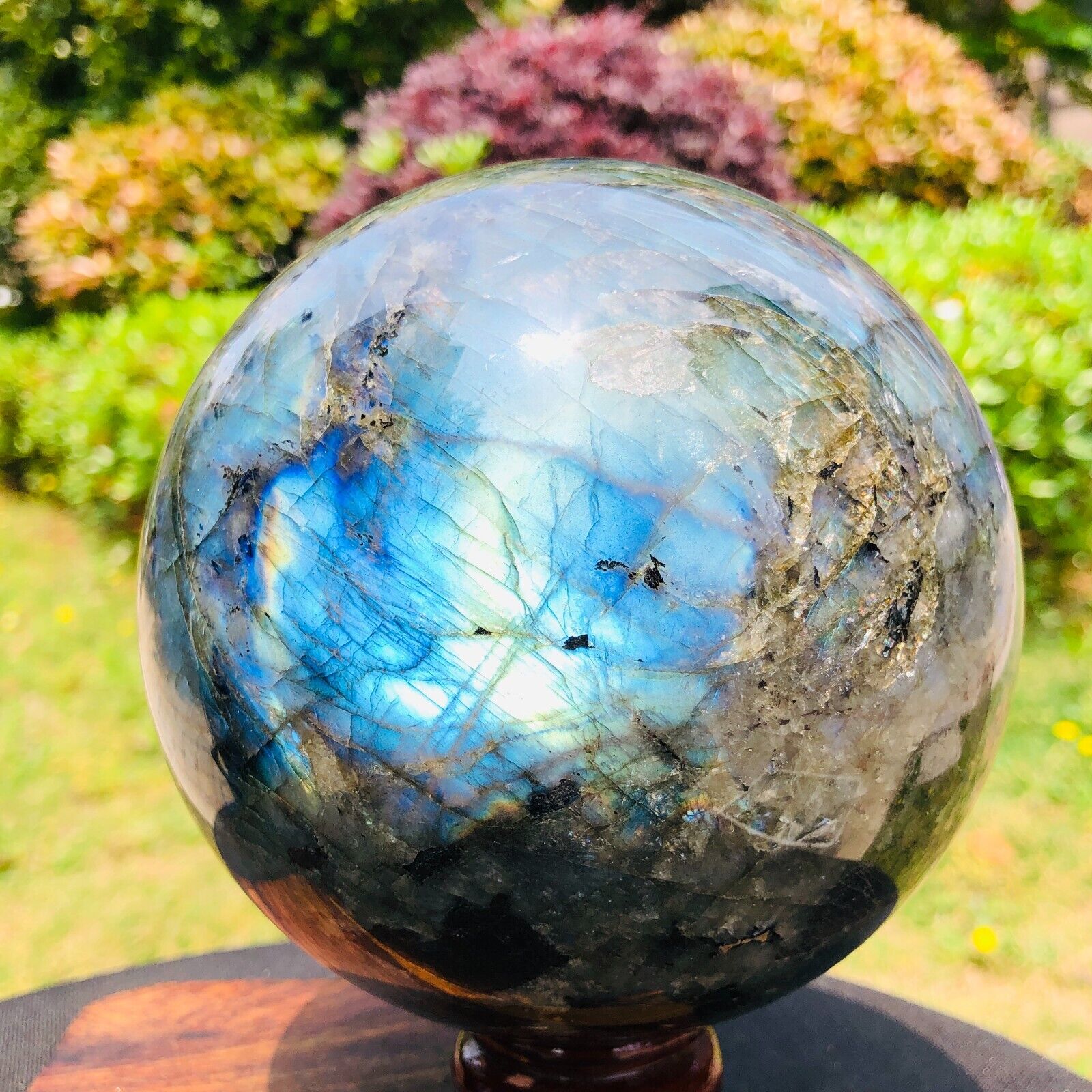 6.24LB Natural gorgeous Labrador ball quartz crystal specimen healing 1319