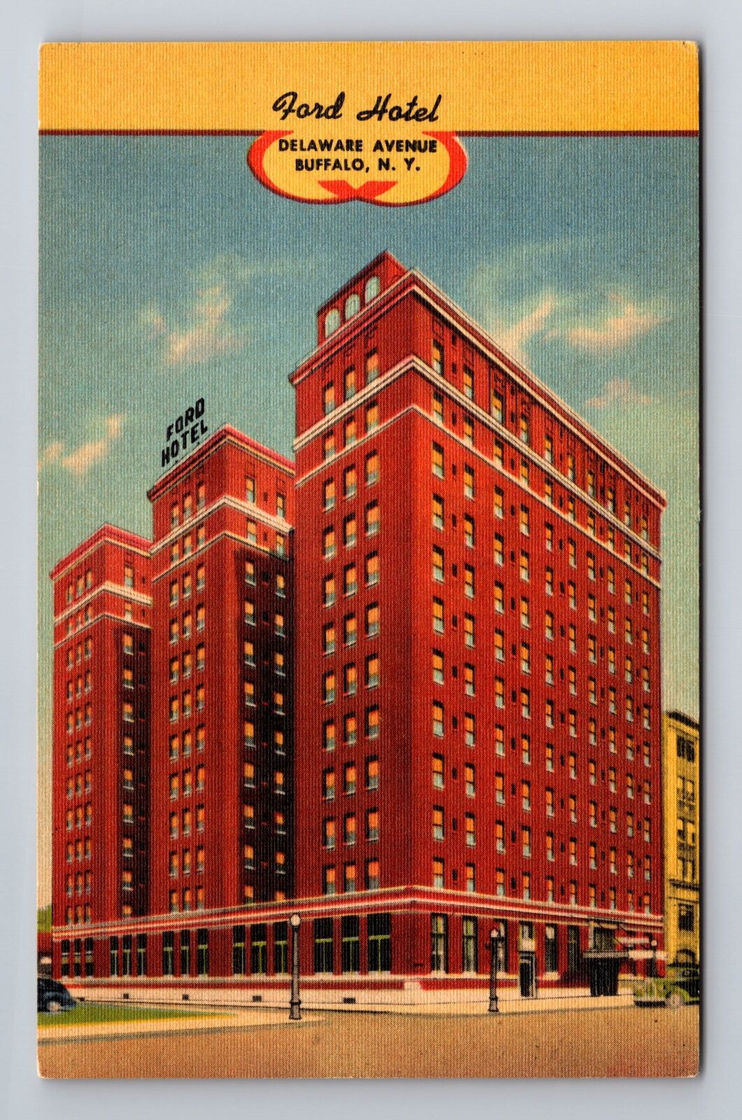 Buffalo NY-New York, Ford Hotel, Advertisement, Vintage Souvenir Postcard