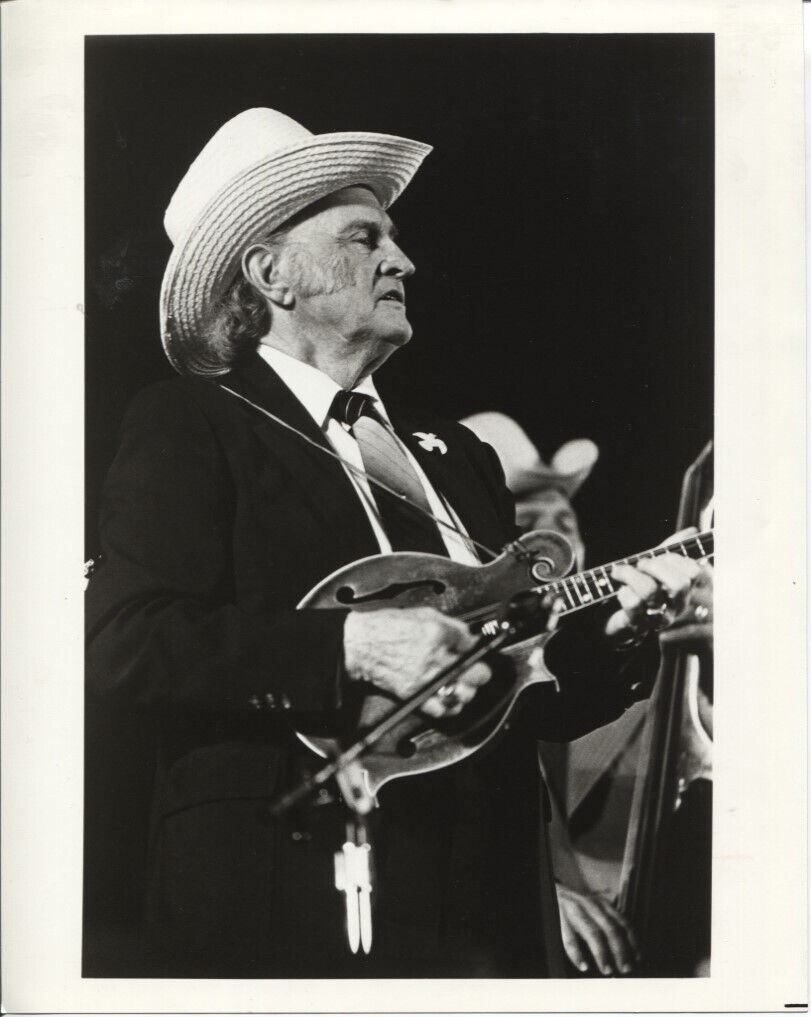 1992 Press Photo Country Western Singin Legend Bill Monroe on Stage Promo Photo