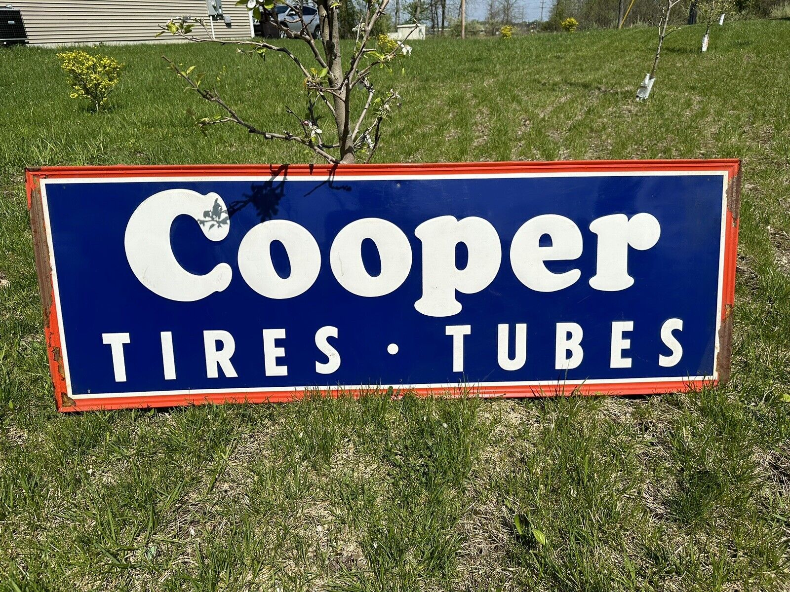 Large Cooper Tires Metal Sign 58” X 20”