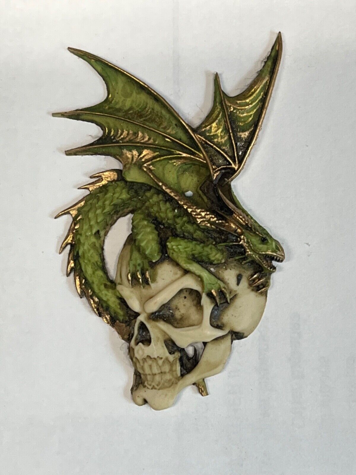Harmony Kingdom Artist Neil Eyre Designs Dungeon Dragon Skull GOLD LEAF magnet