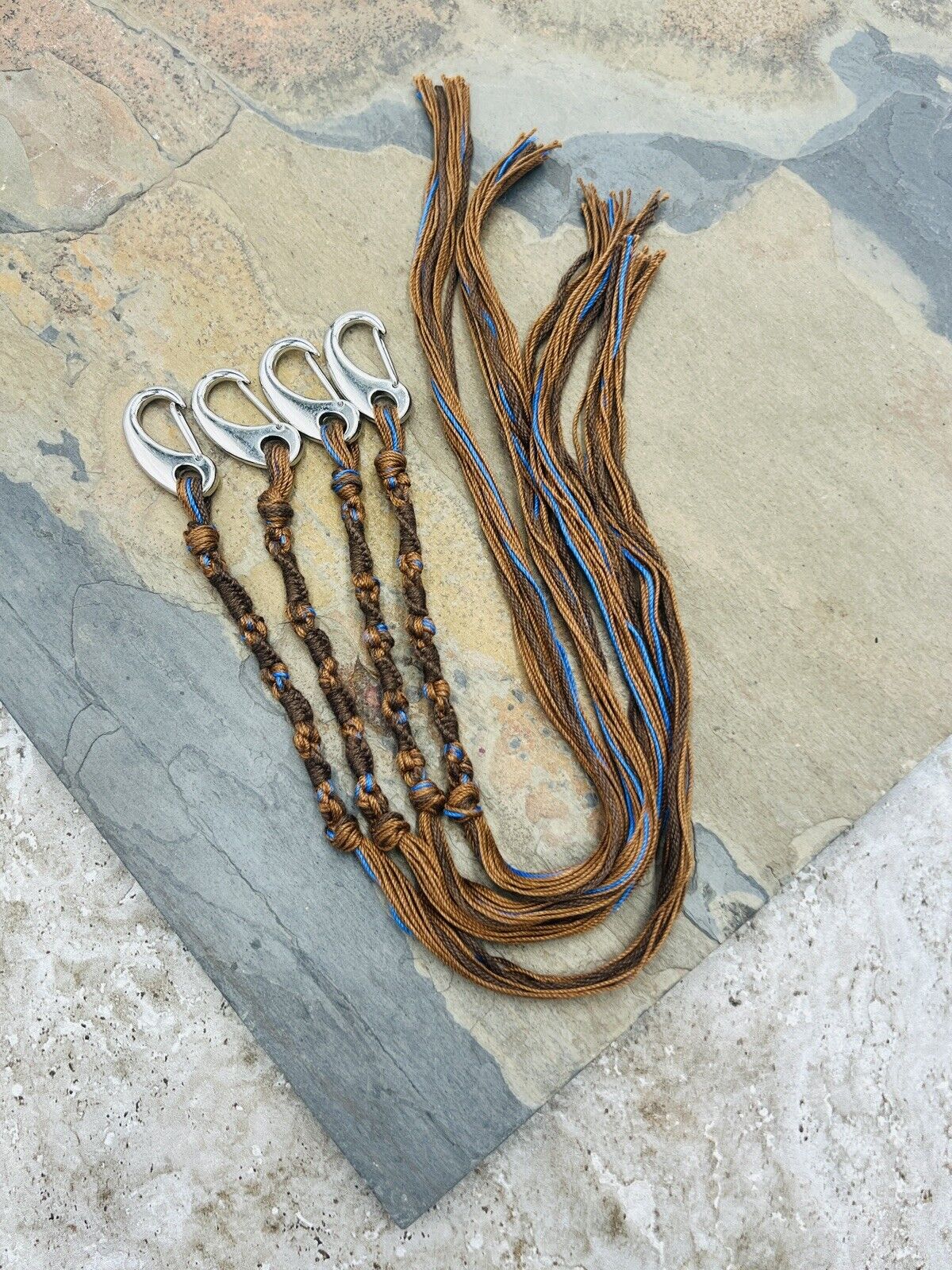 TZITZIT W/Clips Browns With hidden Blue, On Clips, Details In Description