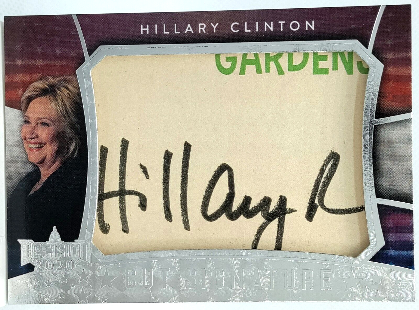 Hillary Clinton AUTO FLOTUS 2020 Decision Cut Autograph Signature Rodham RARE