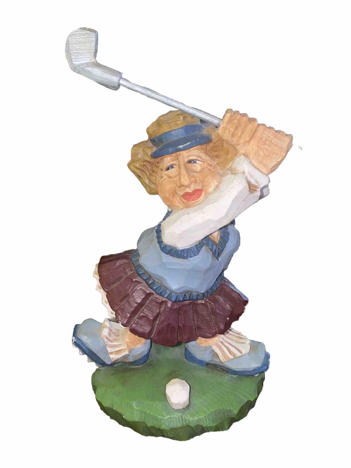 Vtg 1998 David Frykman Portfolio The Golfer Girl Hitting Ball Figurine 6