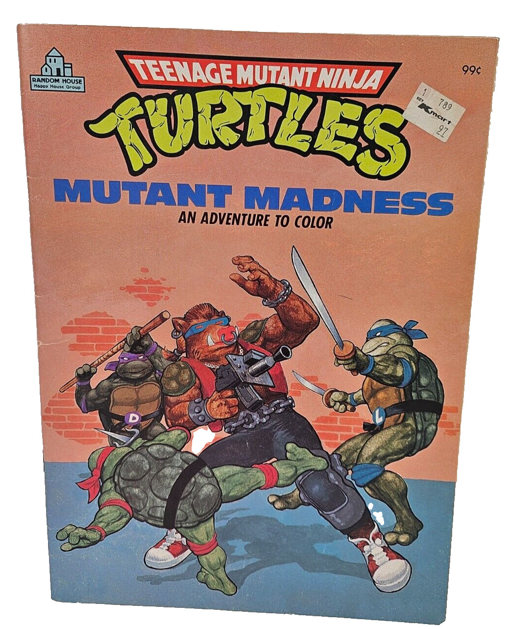 Vtg 1988 Teenage Mutant Ninja Turtles MUTANT MADNESS Coloring Book NEW UNUSED