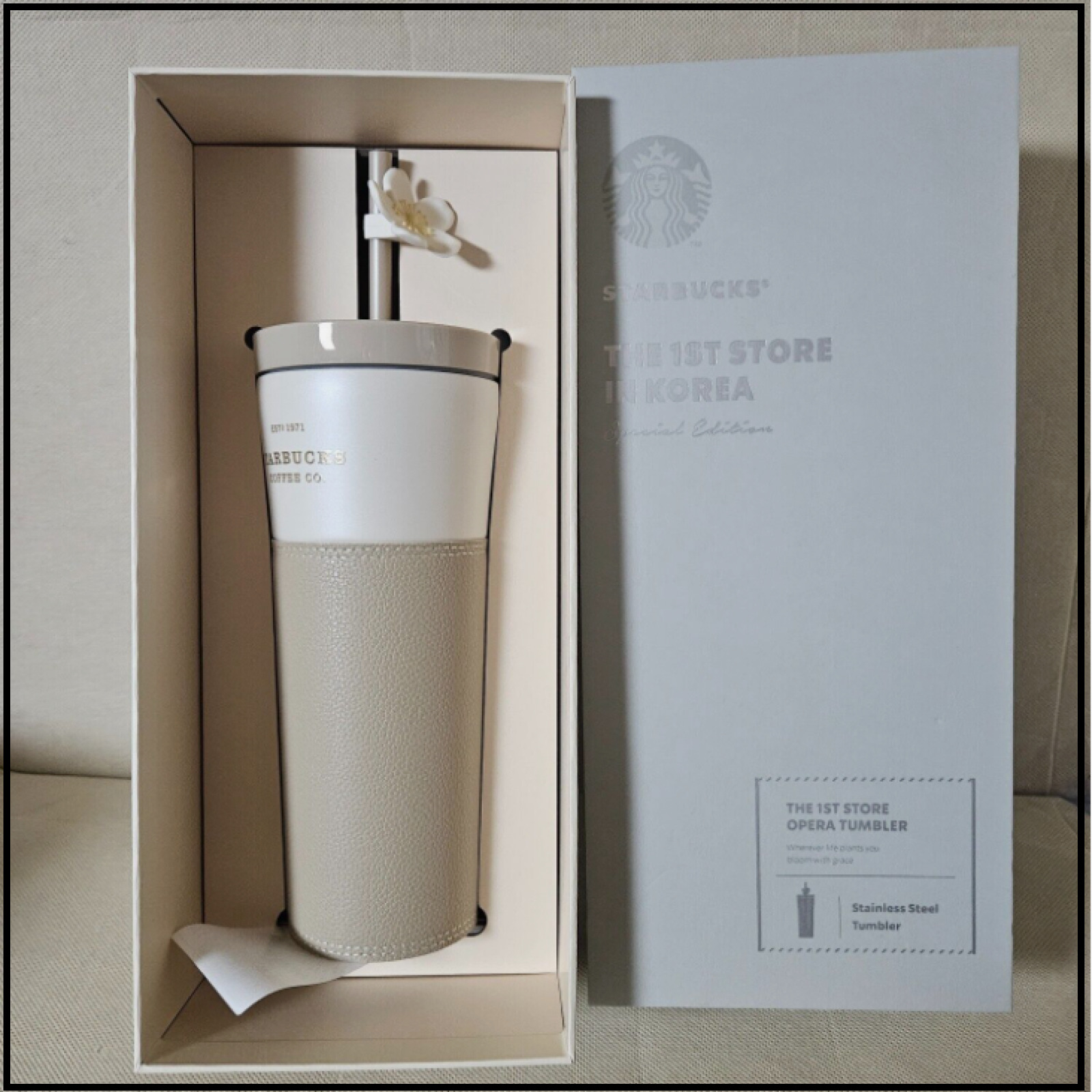 [ Original Box ] Starbucks Korea 2023 * SS The 1st store Opera tumbler 473ml