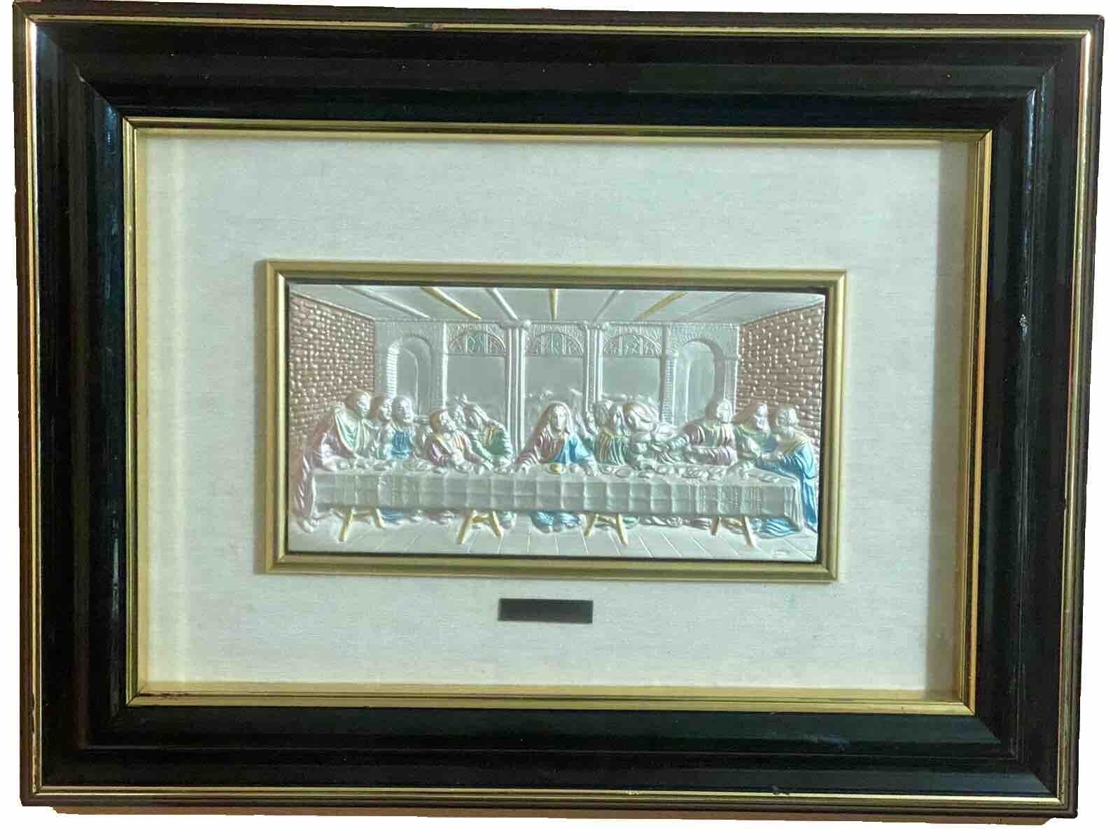 925 Sterling Silver ”Cenacola”  The Last Supper Relief Art Made In Italy