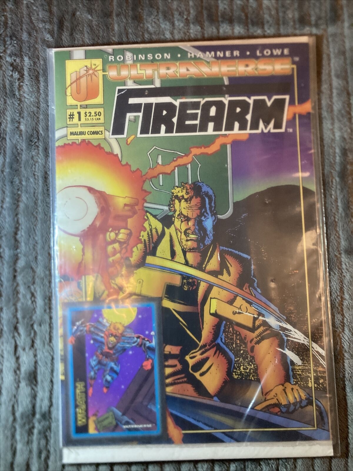 Ultraverse Firearm #1 Malibu Comics 1993 Brand New Polybagged w/ Collector Card