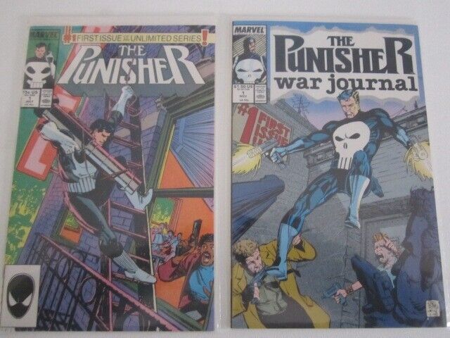 Marvel Punisher #1 July 1987 First unlimited series + war journal Nov 1