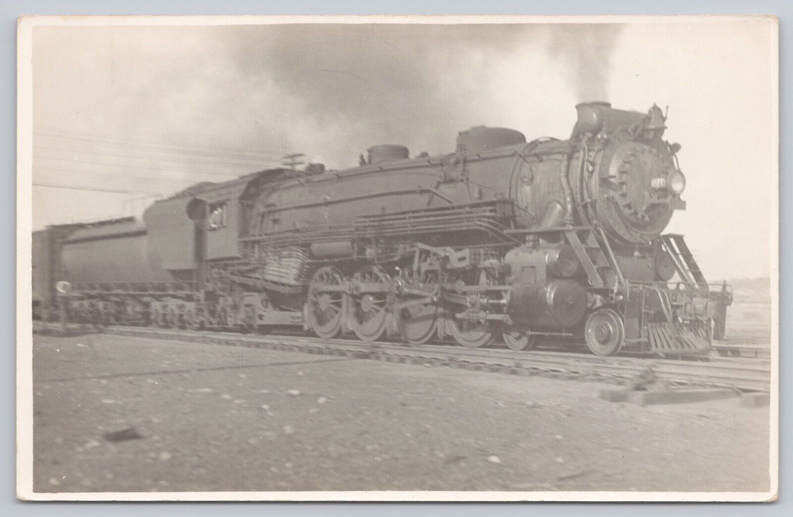 New Hampshire Railroad Steam Locomotive 3344, Vintage RPPC Real Photo Postcard