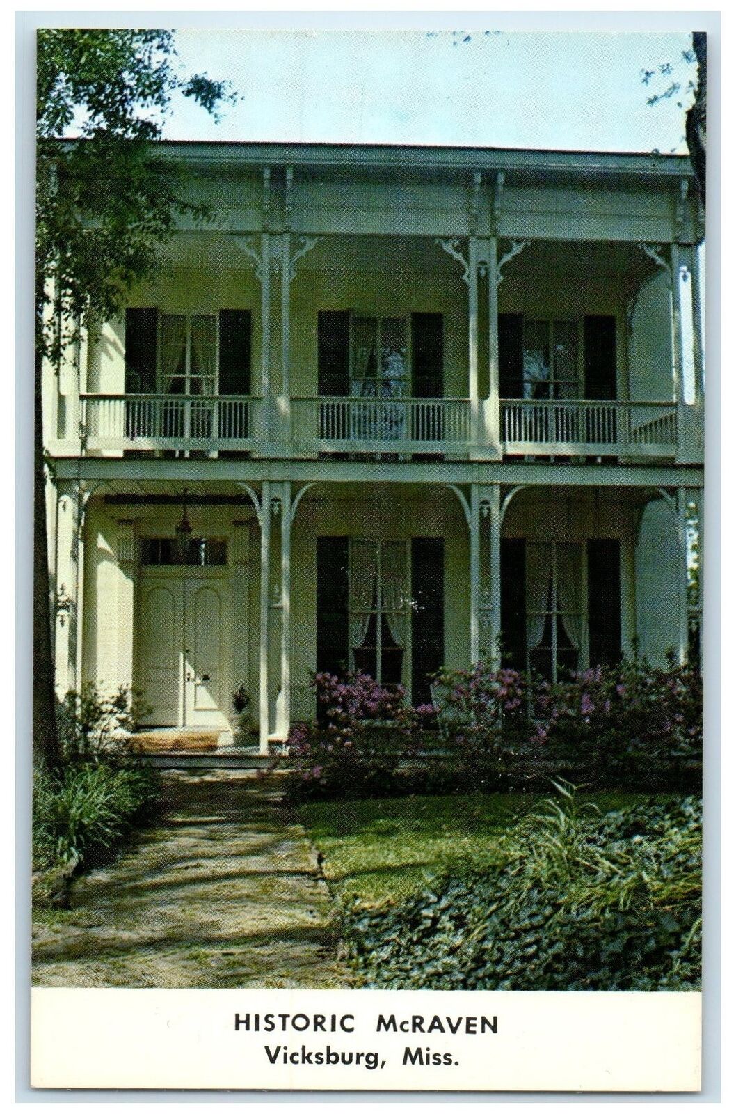 c1950\'s Historic McRaven Authentic Since War Vicksburg Mississippi MS Postcard