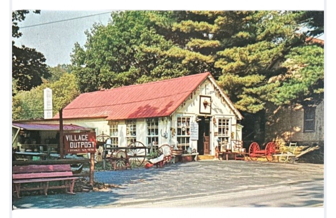 Knauertown Pennsylvania • Village Outpost • Unposted Divided Postcard