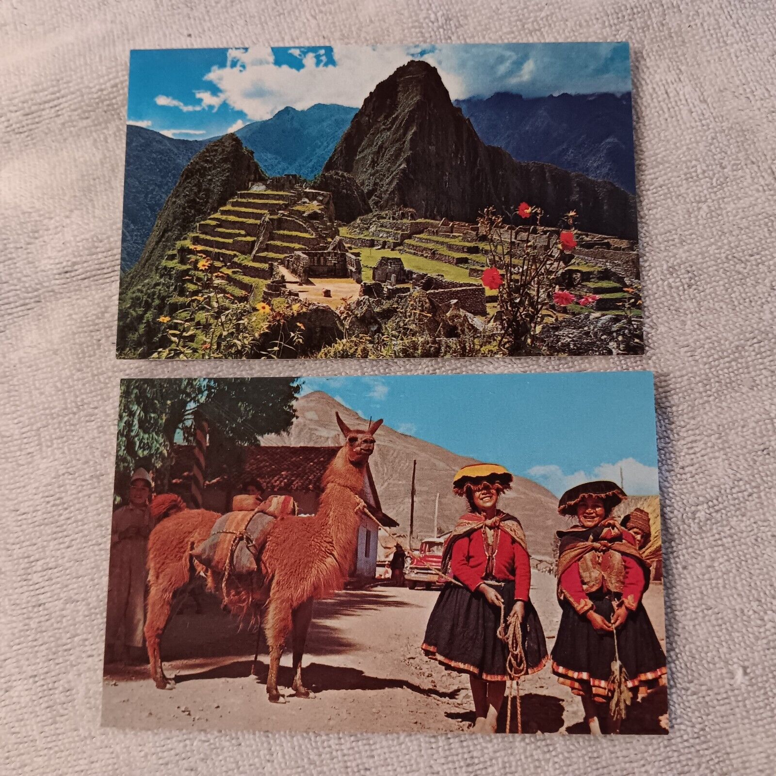 Machu Picchu Lima Peru Lot Of 2 Vintage Postcards