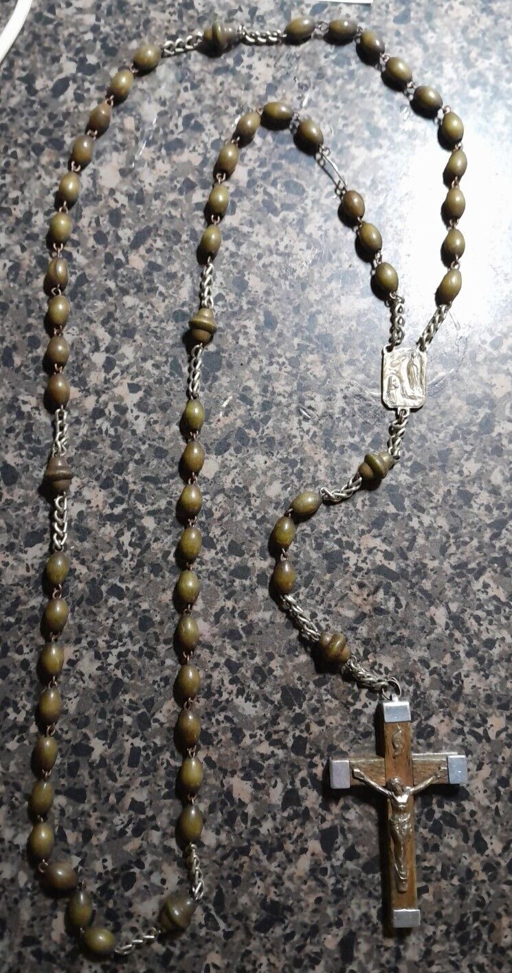 Vintage Our Lady of Lourdes Broken Rosary