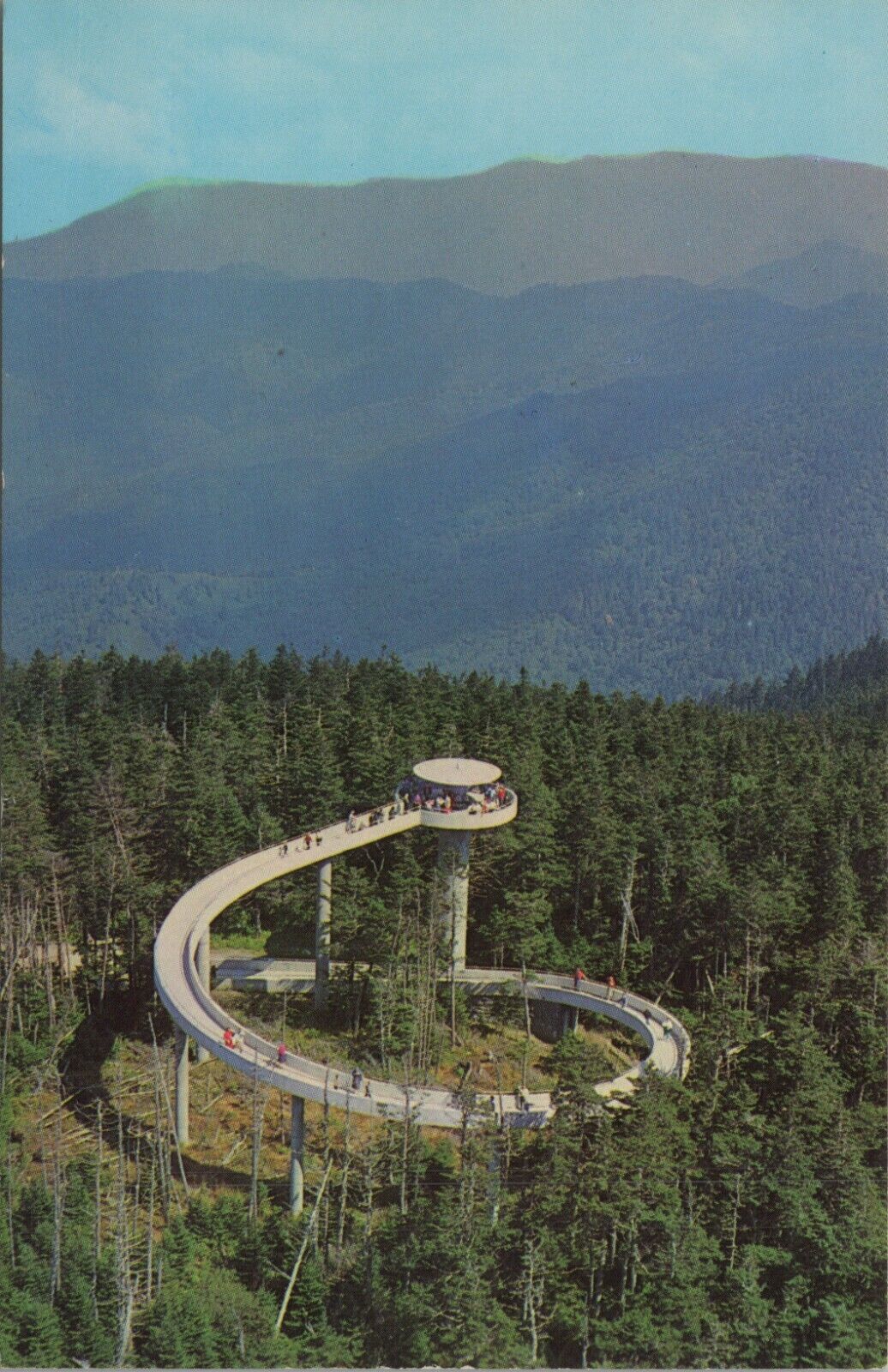 c1960s Observation Tower Clingmans Dome Great Smoky Mountains Nat Park TN E998