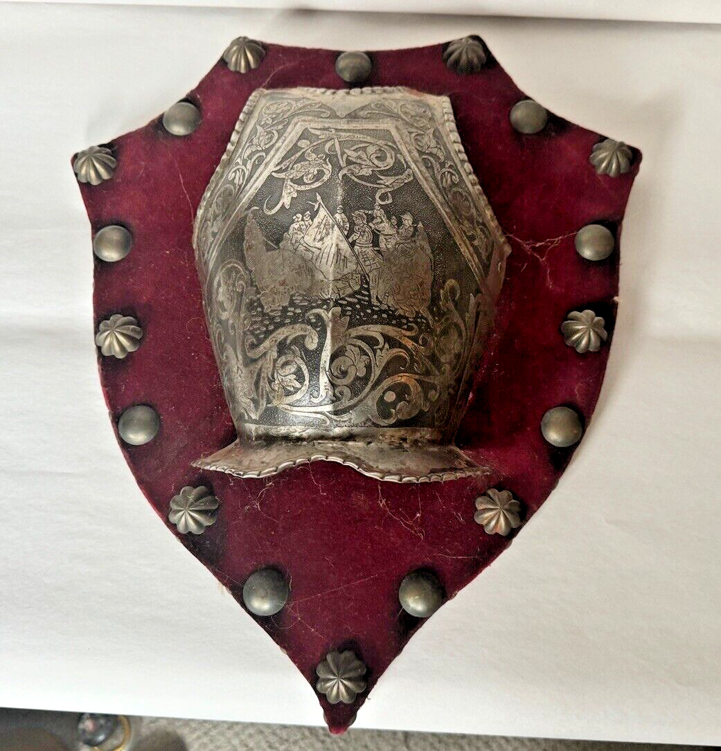 Vintage Medieval Knight Breastplate Wall Plaque Art Hanging