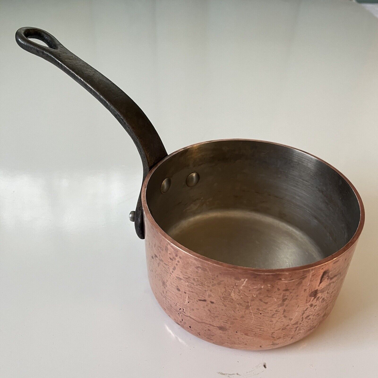 Vintage Copper Pot From France 3.2 Lbs 5.5” Across