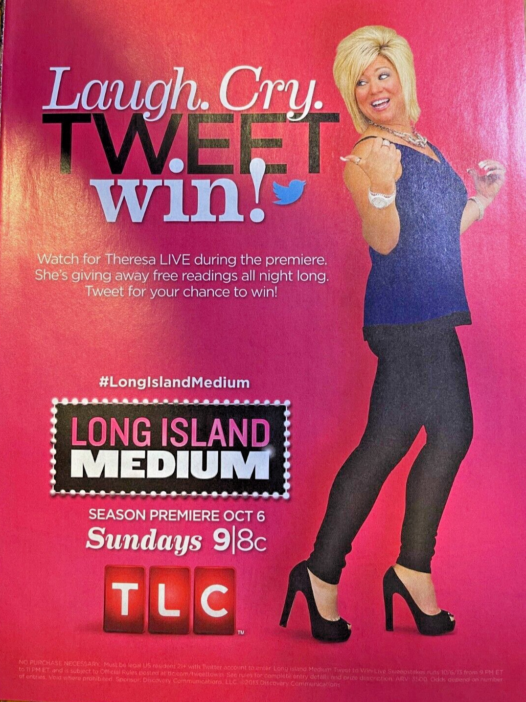 2013 Magazine Advertisement TV Show Long Island Medium