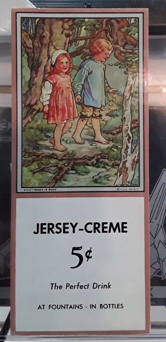 Vintage Soda Advertisement 1920s Jersey-Creme Card SHARP