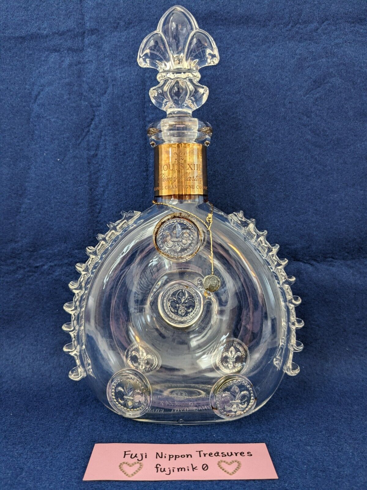 Remy Martin Louis XIII Baccarat Empty Bottle and Stopper Serial Number Matching