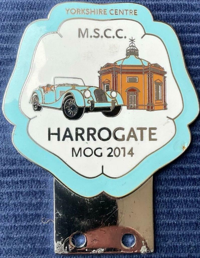 Vintage Chrome Car Mascot Badge : Morgan Mog 2014 MSCC Harrogate