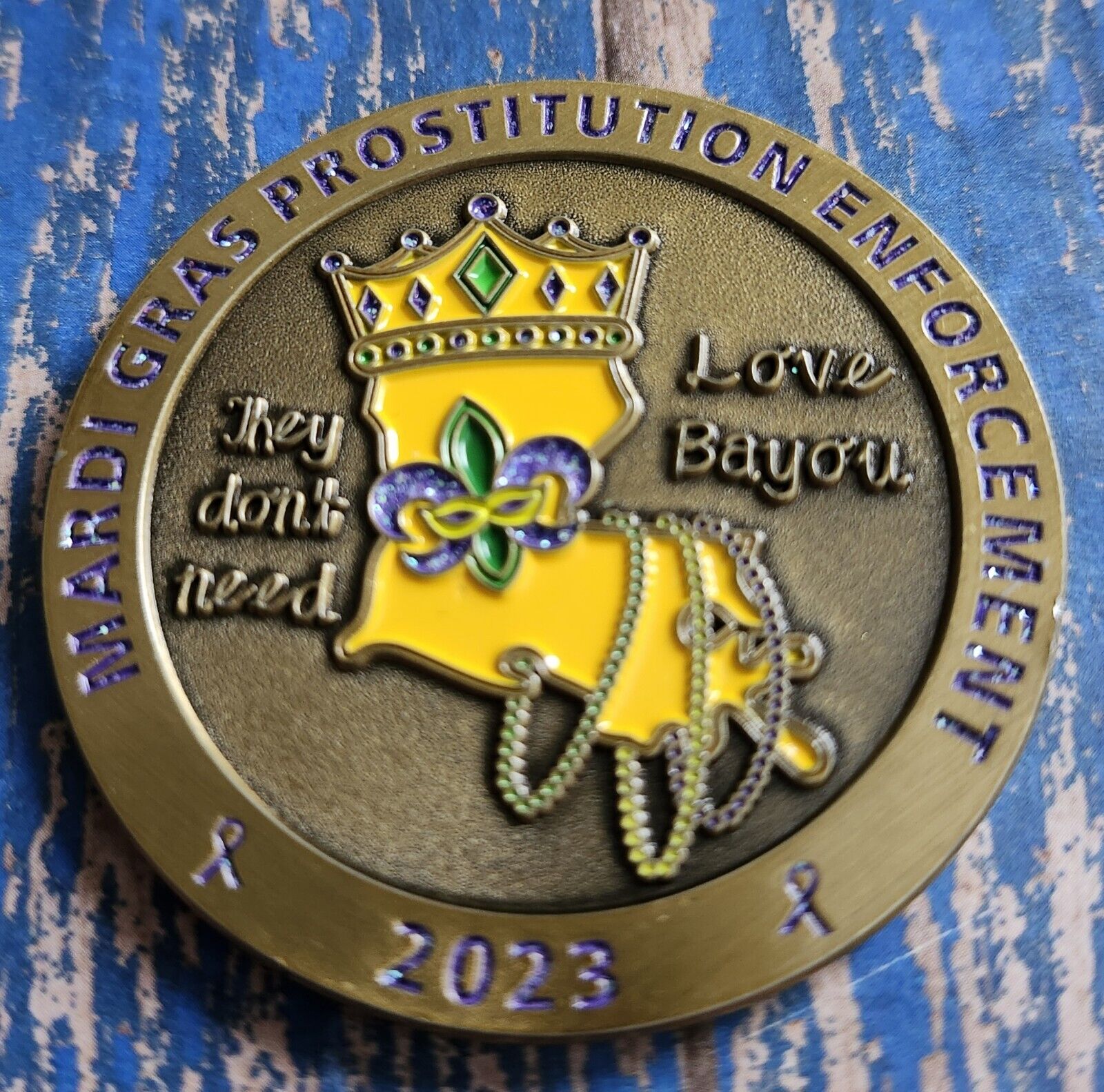 Mardi Gra Prositution Enforcement Louisiana Challenge Coin Limited Edition 