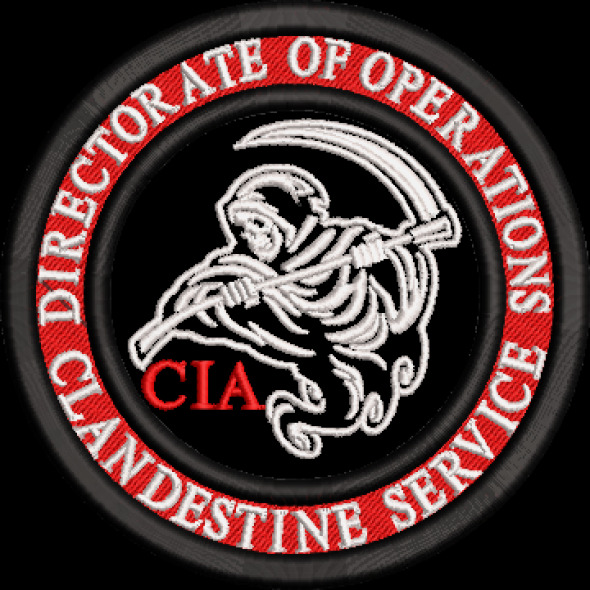 CIA Directorate of Operations Clandestine Service Patch (Reaper) Iron-on