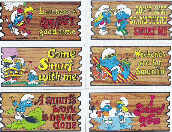 SMURFS SUPERCARDS COMPLETE 56 CARD SET NM 1982 TOPPS