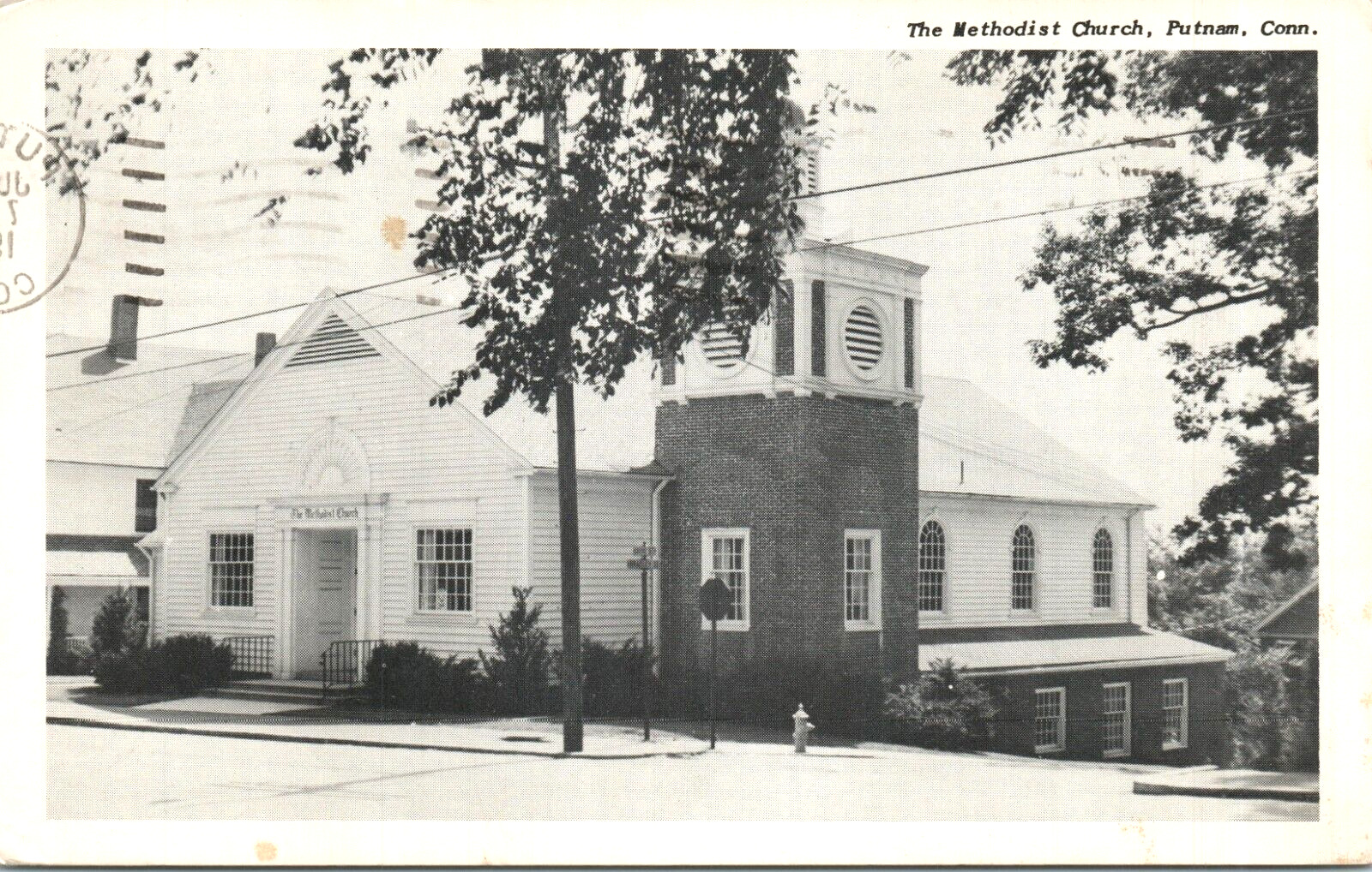 Putnam Connecticut The Methodist Church Postcard