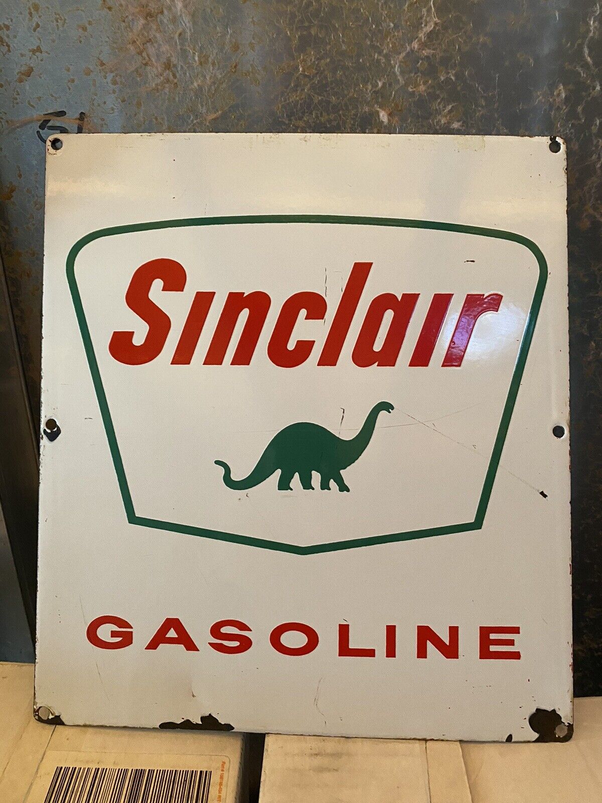Original 1960’s SINCLAIR GASOLINE Porcelain Gas Pump Plate Sign - Gas & Oil #2