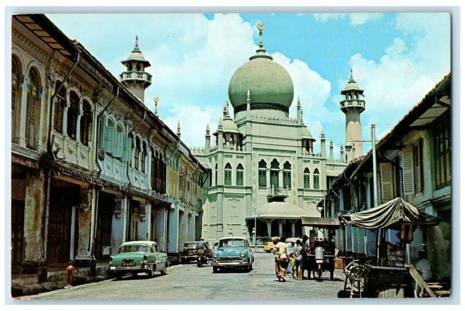 1963 Biggest Place of Worship Sultan Mosque Singapore Vintage Posted Postcard