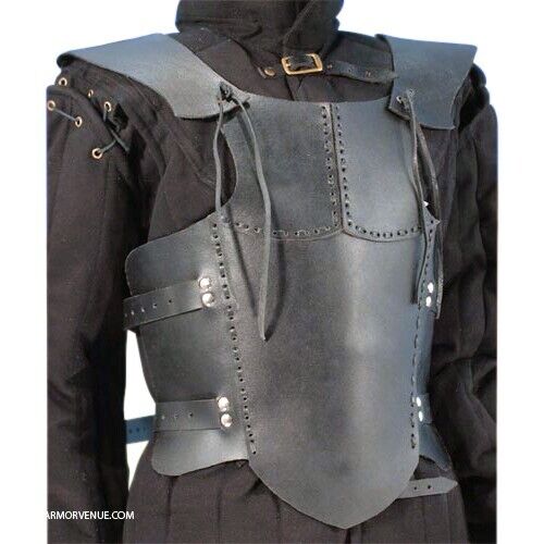MEDIVAL Black Leather Body Armour