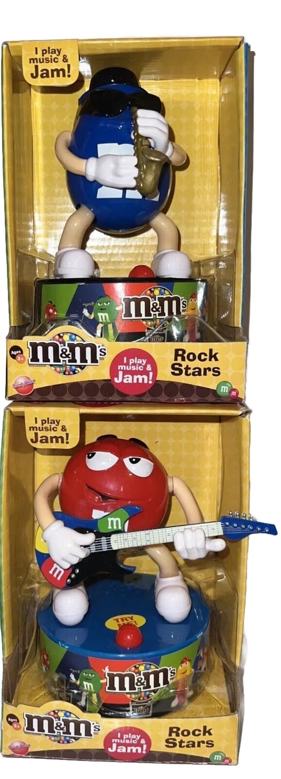 2 M&M\'s Rock Stars Red and Blue Both Working In Original Box