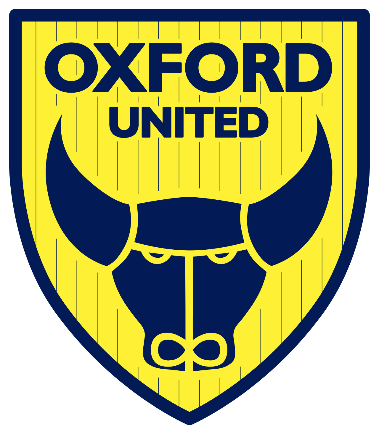 Oxford United Stickers White Vinyl X 3