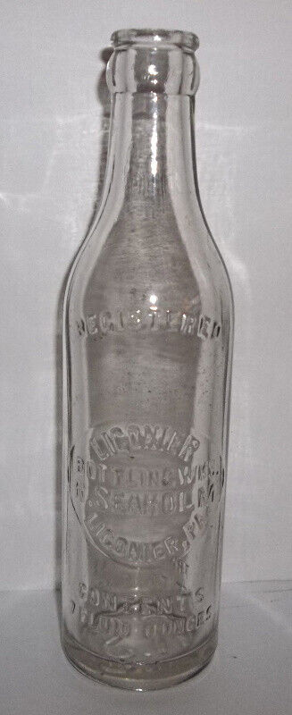 Ligonier Bottling Wks. R. Seaholm Ligonier PA. Clear 7 oz ABM Crown Top Soda