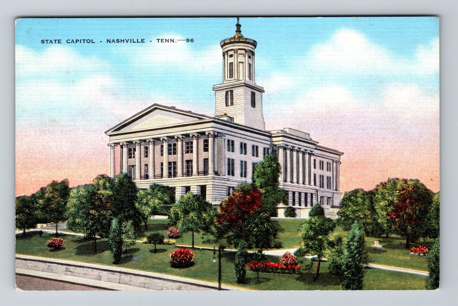 Nashville TN- Tennessee, State Capitol, Antique, Vintage Postcard