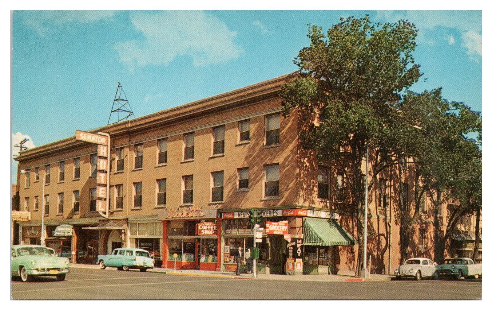 Vintage Senator Hotel Reno Nevada Postcard Street View Unposted Chrome