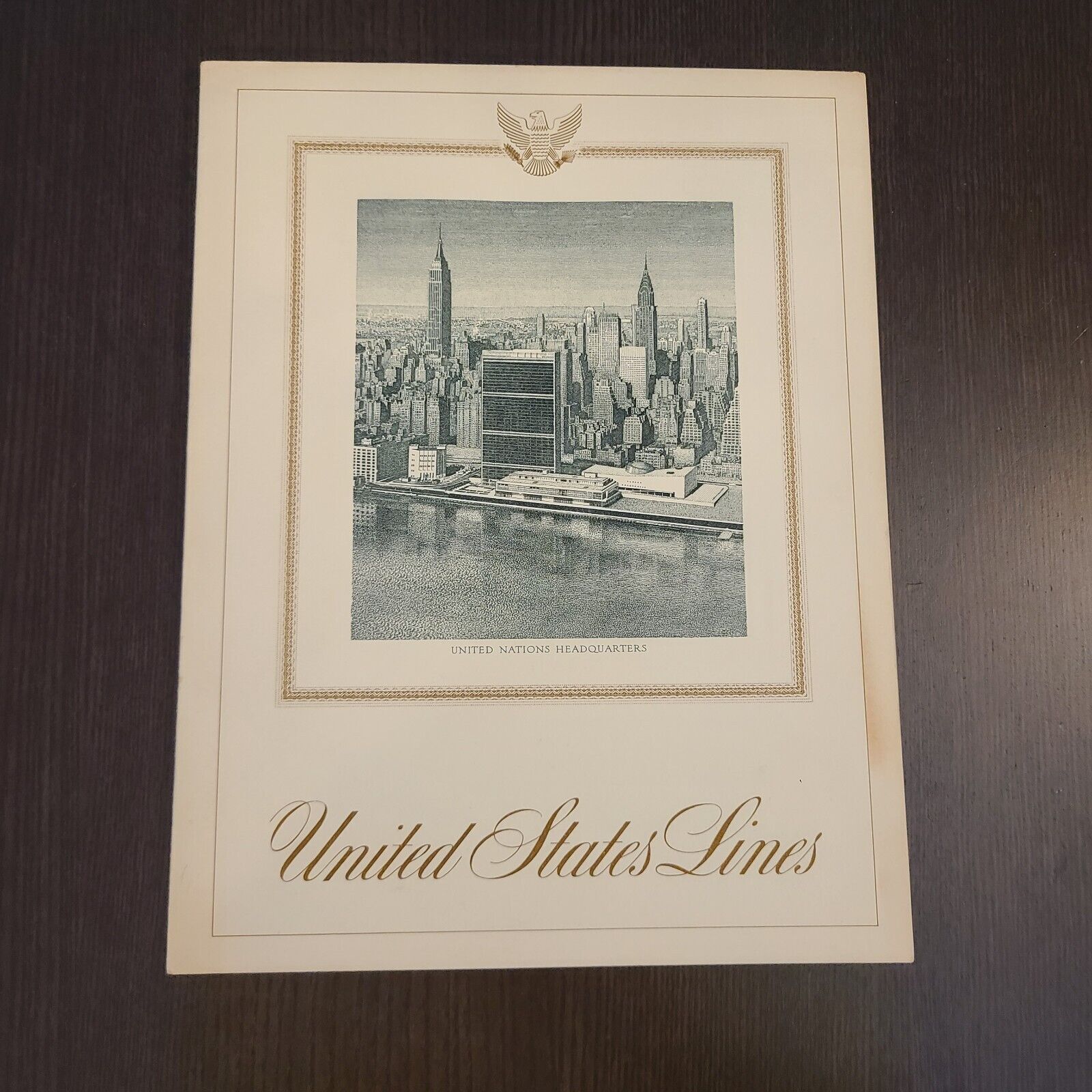 S.S. United States Dinner Menu (May 1st, 1964)