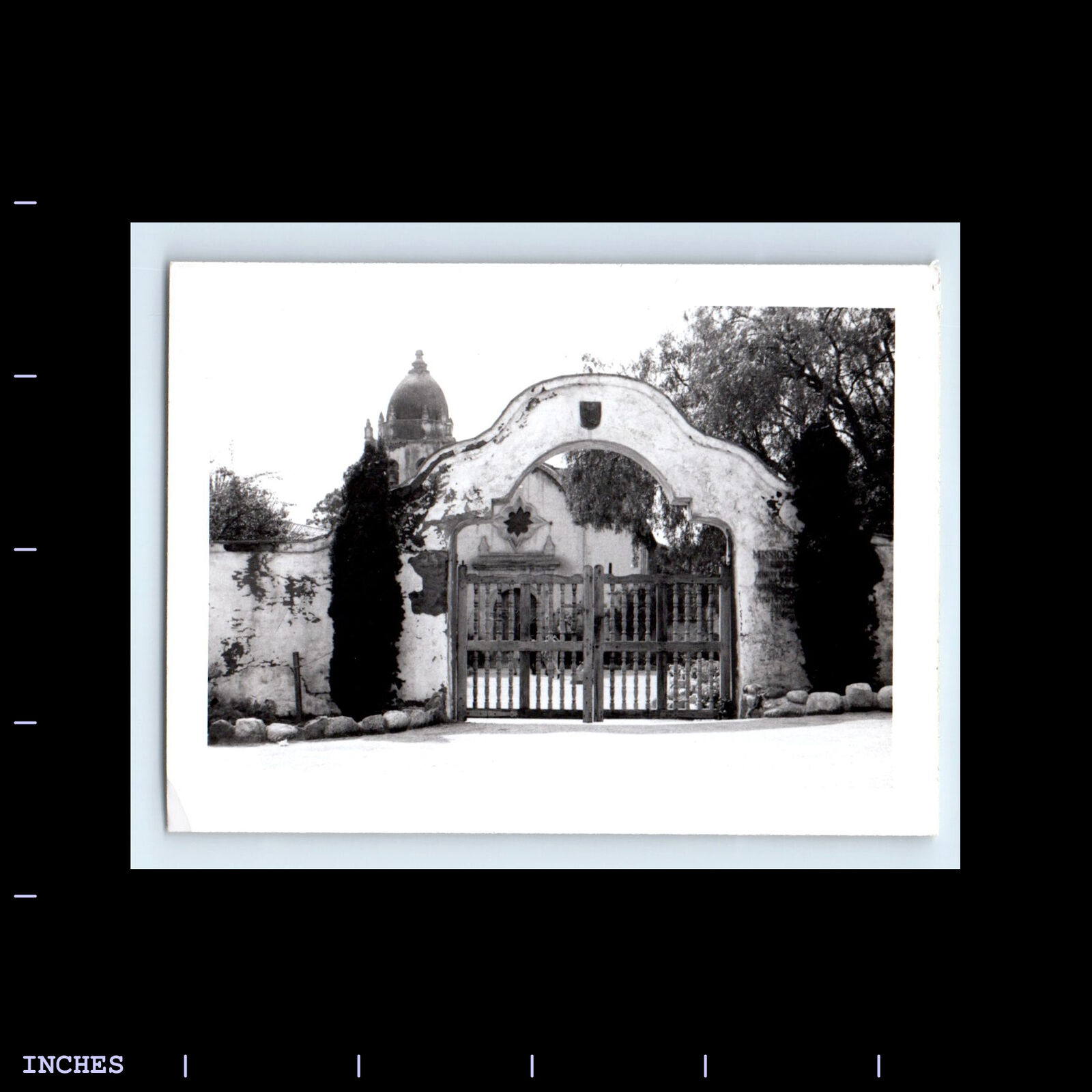 Vintage Photo CLOSE-UP OF MISSION CHURCH GATE